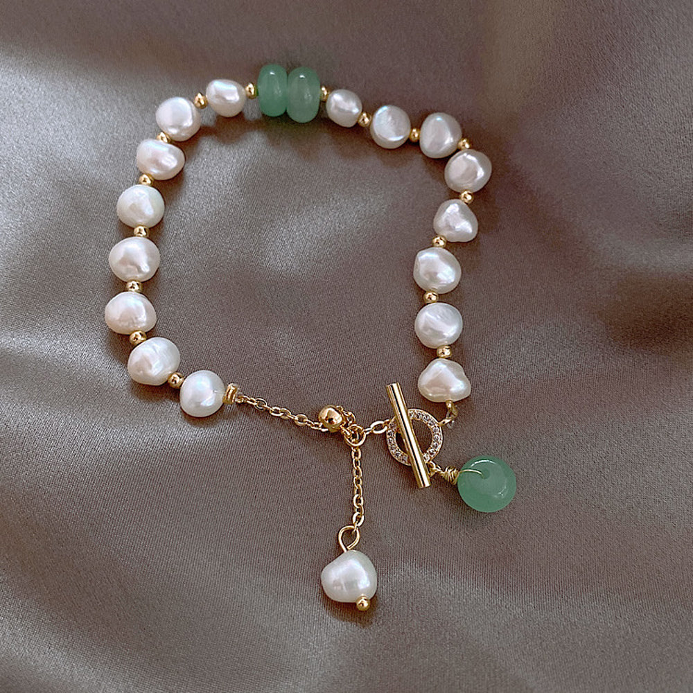 Pearl and Jade Bracelet