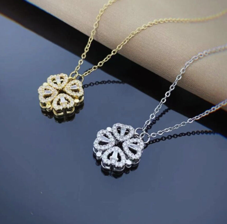Silver and Gold Magnetic Pendants Set