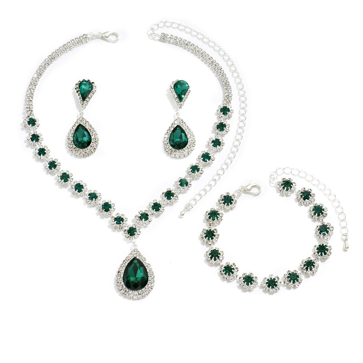 Tree Piece Zirconia Crystal Set