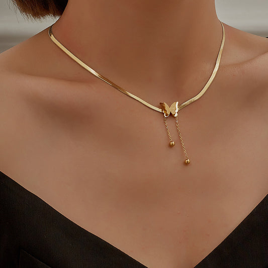 Delicate Butterfly Pendant Necklace