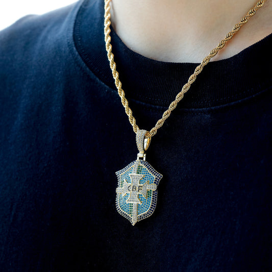 Brazil Iced Pendant + Necklace