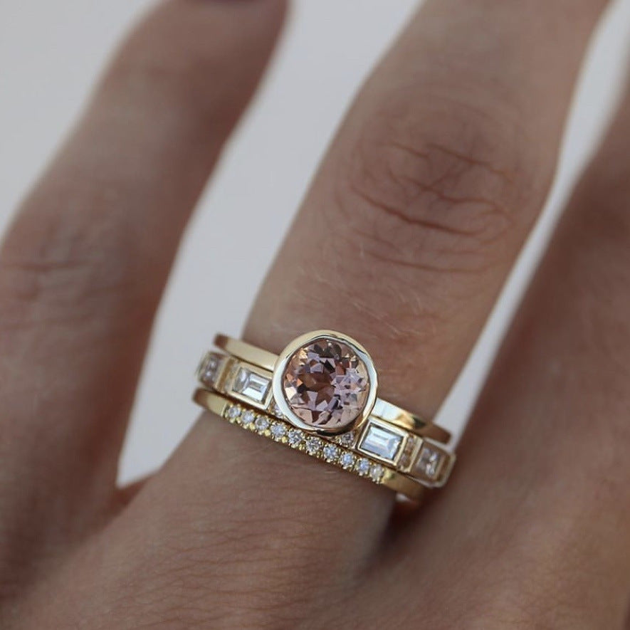 Three Piece Crystal Ring